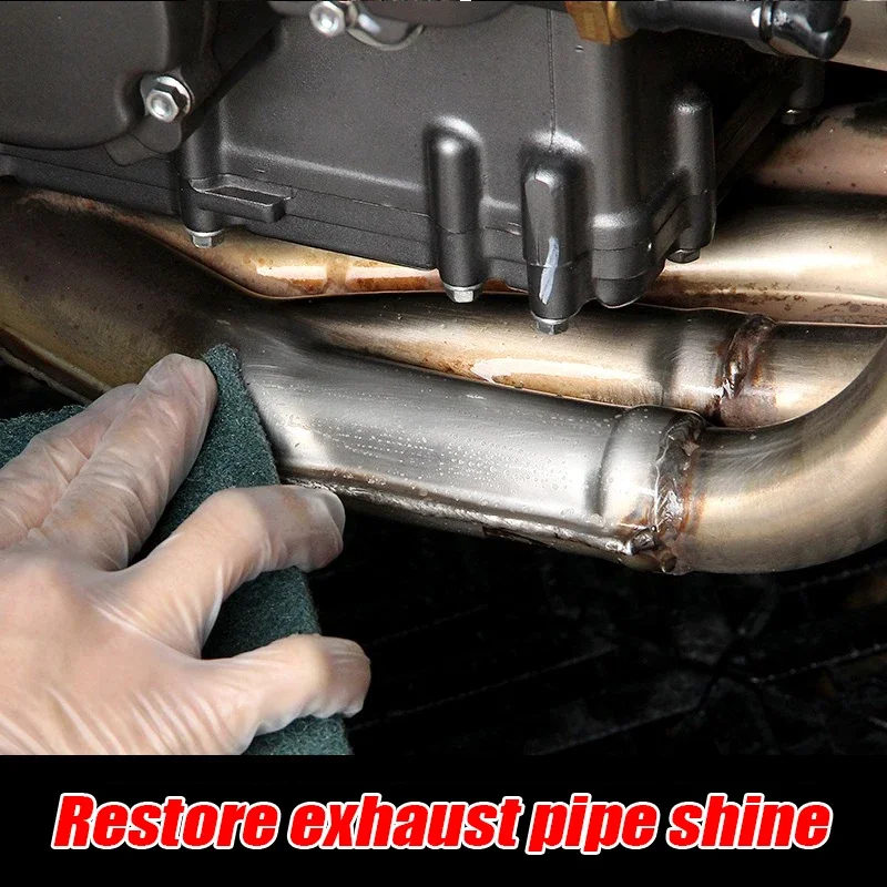 120 مللي سيارة دراجة نارية العادم الأنابيب الأنظف مزيل صدأ السيارة مع قفازات وفرشاة إصلاح صيانة أداة مجموعة أدوات تنظيف السيارات