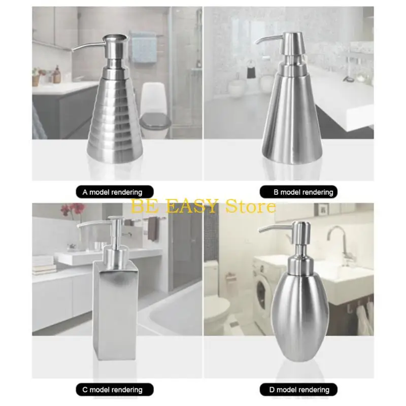 

E28F Stainless Steel Soap Dispenser Head Replacement Lotion Dispenser Press Head for Bathroom and Kitchen Liquid Bottles