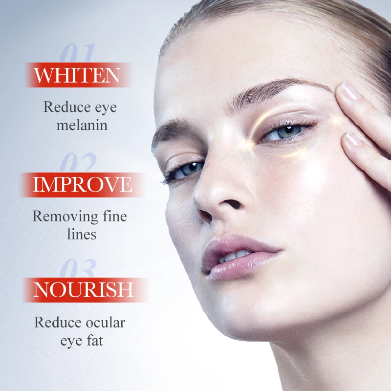 SADOER كوجيك حمض تبييض كريم عين مكافحة الهالات السوداء إزالة أكياس ترطيب ثبات مكافحة الشيخوخة العين الجمال العناية بالبشرة