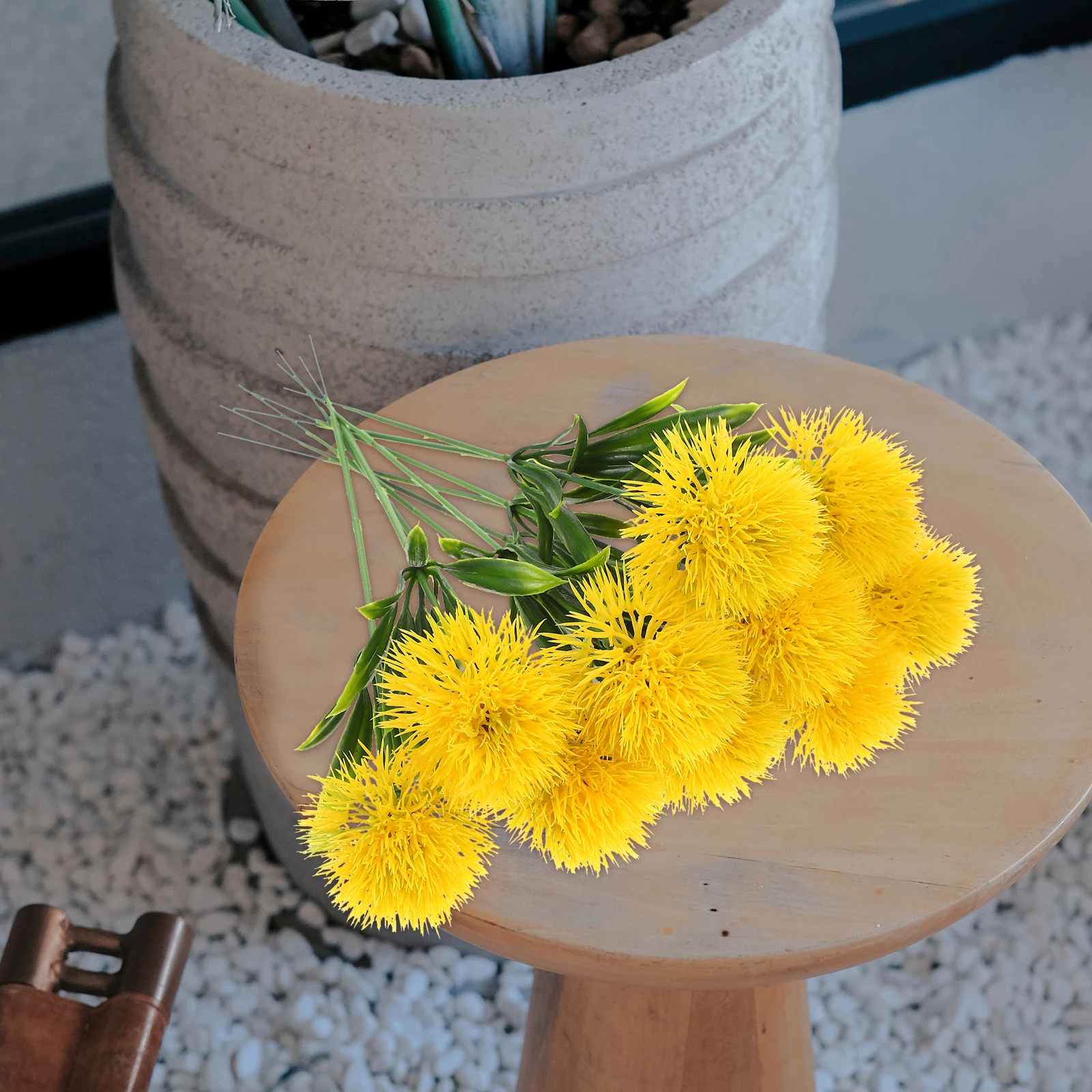 

10pcs Artificial Dandelion Ornament Lifelike Fake Flower Simulation Home Decor Wedding Party Photo Prop Diy Plant Adornment