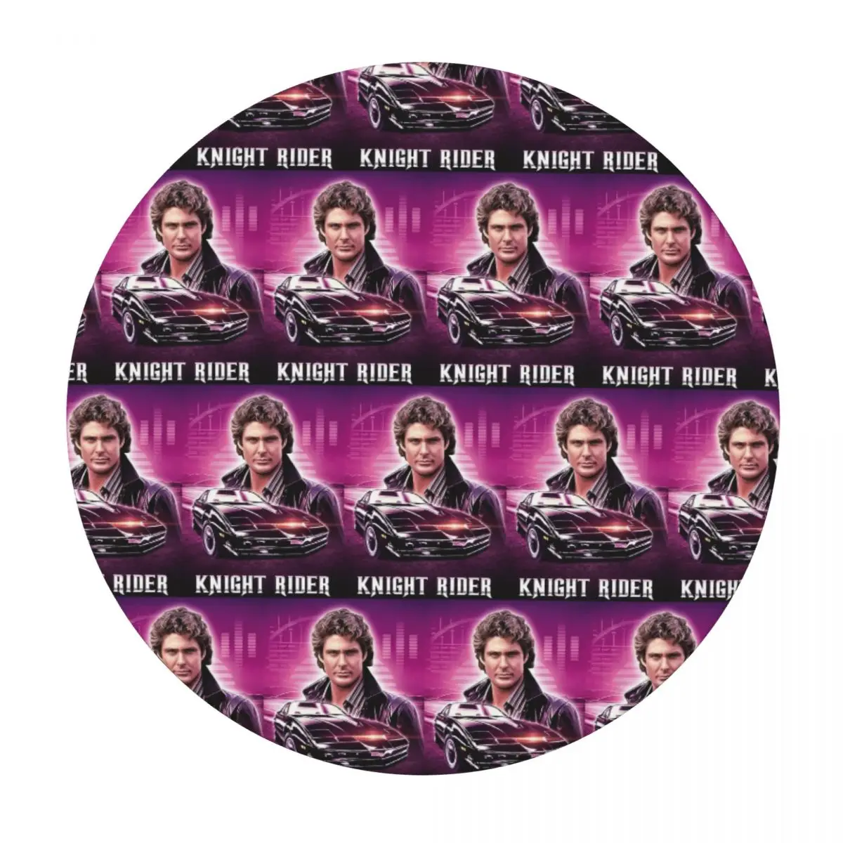 Knight Rider Action Tv Series Waterproof Round Tablecloth Oilproof Table Cloth for Kitchen Events Dining Table Cover