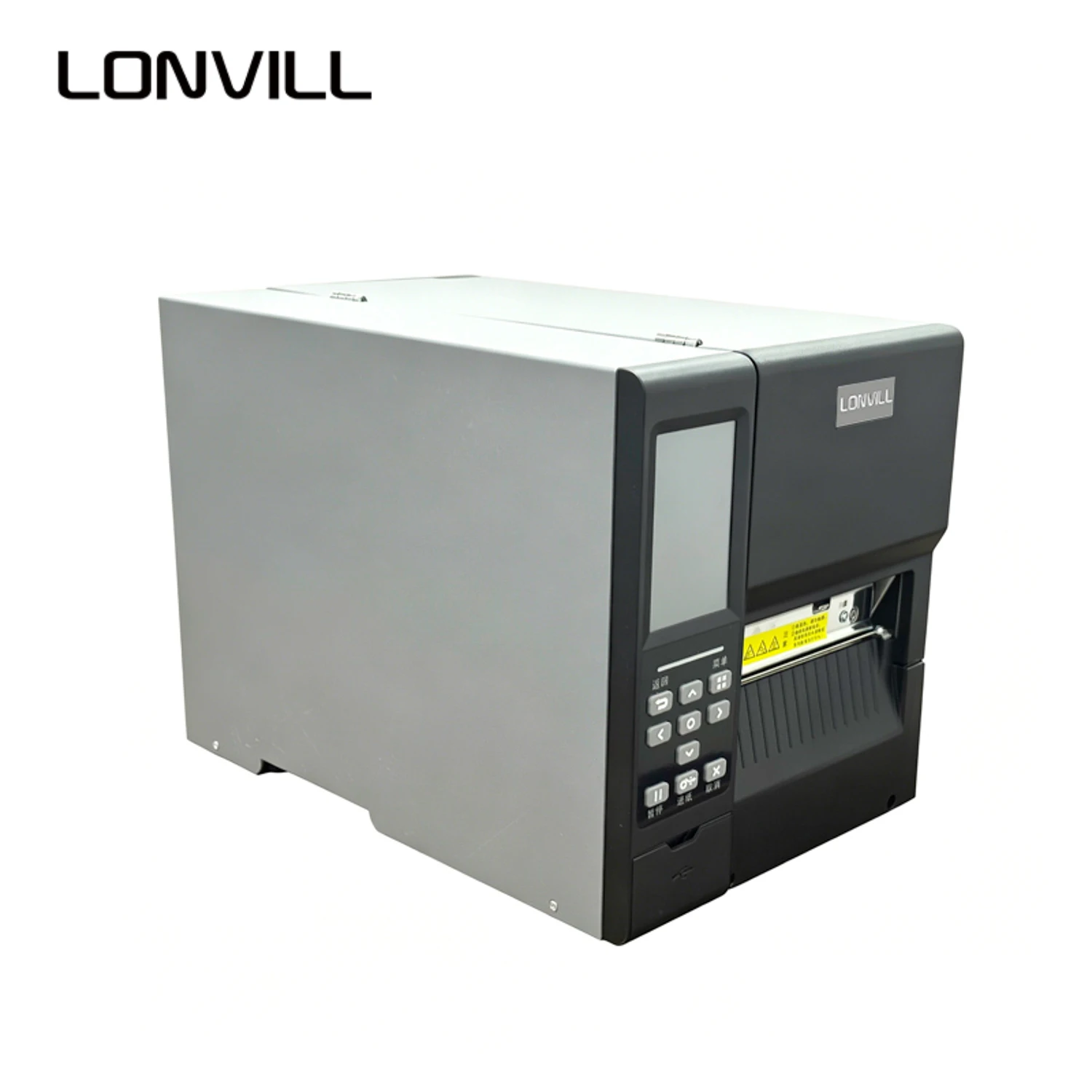 LONVILL 4.3-Inch Screen 600dpi 12ips ZPL EPL TSPL Compatible 600dpi Industrial RFID Printer with Cutter for On-Demand Labeling