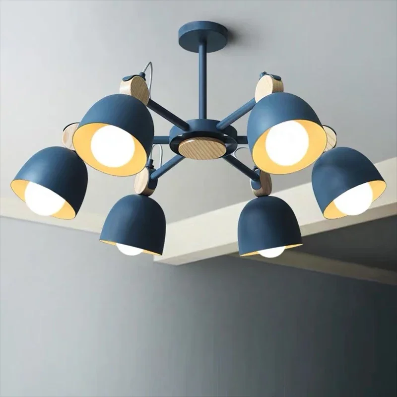 

2025 Nordic Log Ceiling Chandelier Bedroom Living Room Ceiling Light Kitchen LED Chandelier Hotel Ceiling Lamp Apartment Lightin