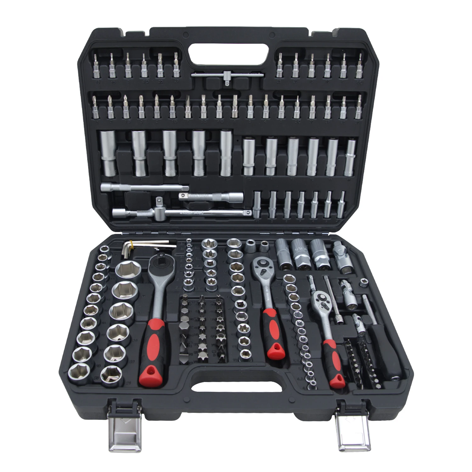 

Professional Auto Repair Hand Tool Set 1/4\" 3/8\" 1/2\" Bit Driver Sockets Ratchet Wrench Household Tool Kit Case Packaging