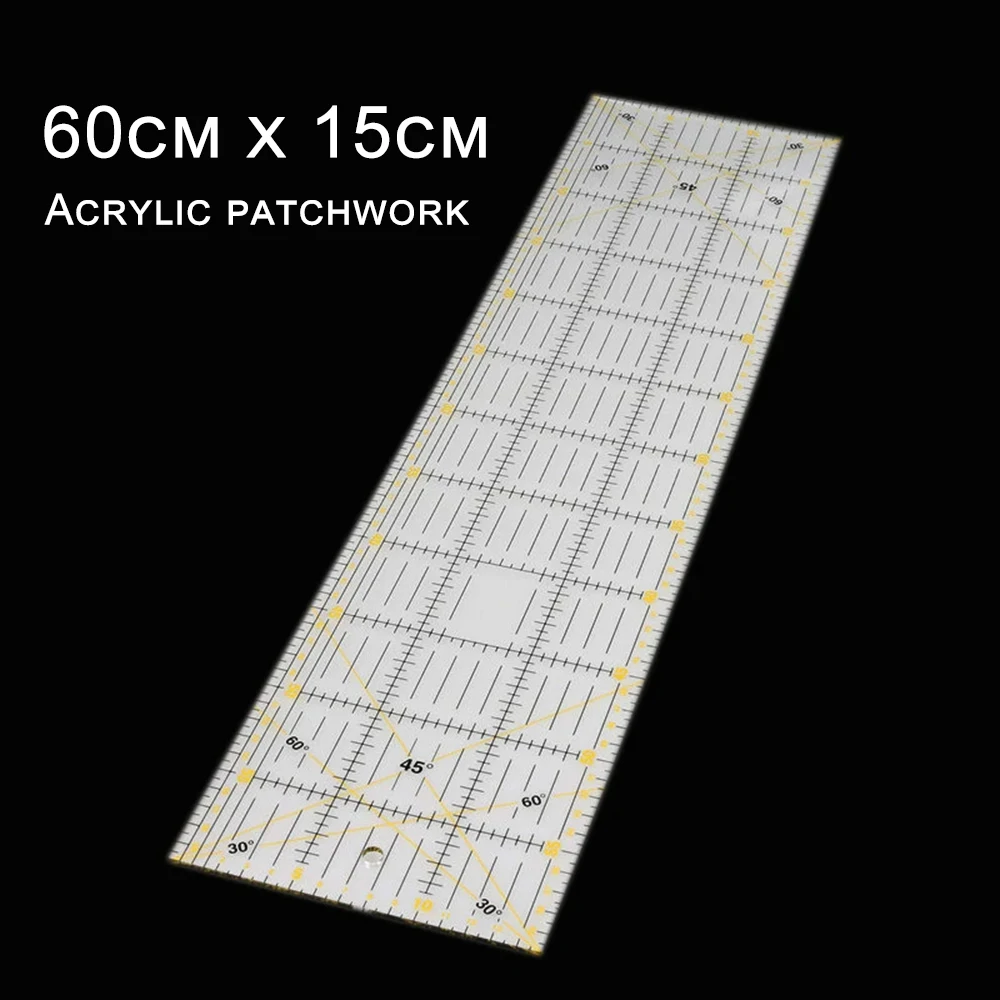 Acrylic patchwork Length 60cm, width 15cm Sewing tool ruler Tailor\'s ruler Large patchwork ruler Sewing Machine Parts