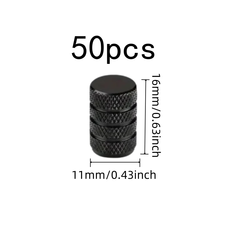 50 pcs Alloy Air Valve Covers, Easy Screw On Install, Bicycle Tire Stem Car Tire Valve Protection, Leak Proof Dust Proof