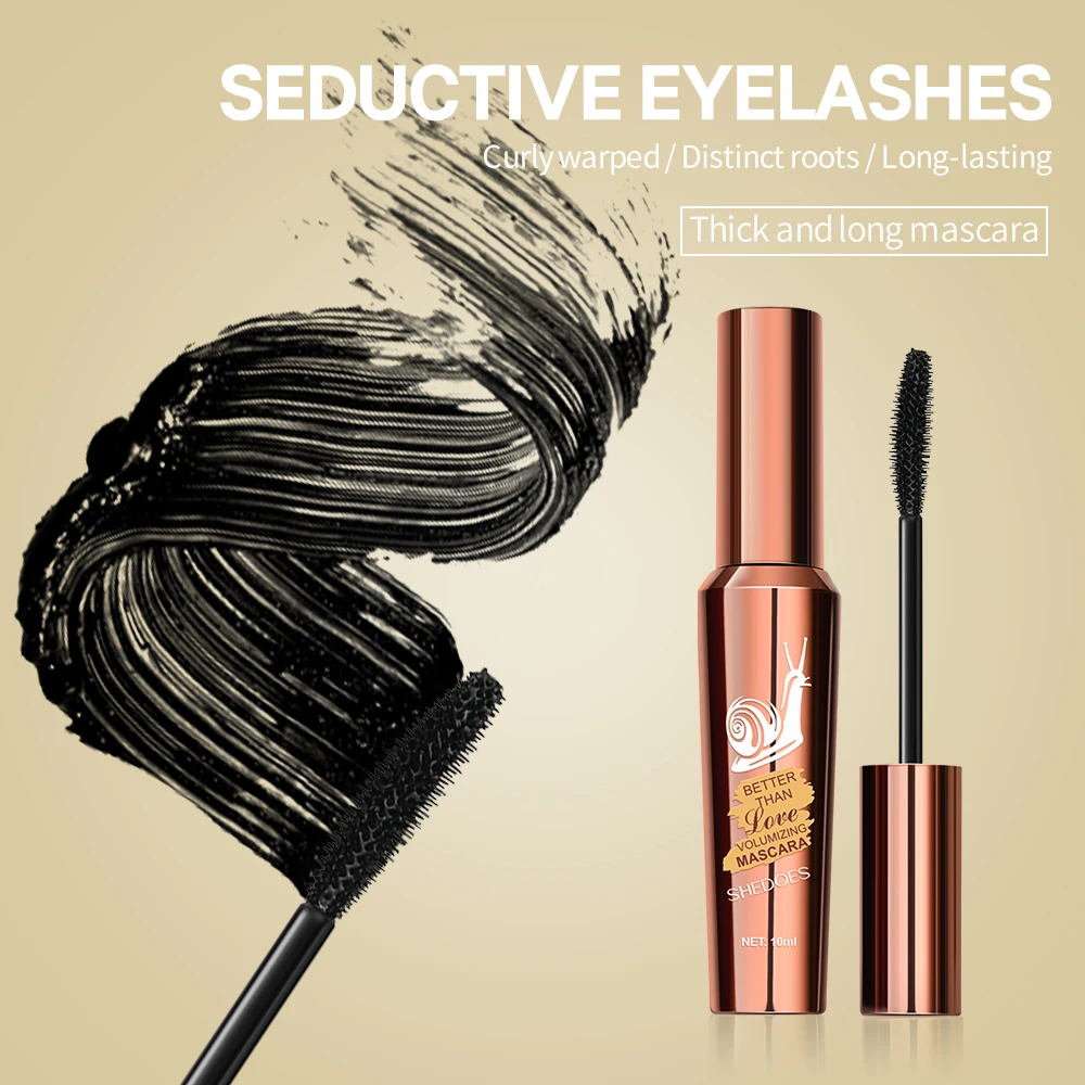 곱슬거고 두꺼운 마스카라, 방수 및 땀 방지, 자연스럽고 가벼운, 완벽한 아이 메이크업을 만들어줍니다.