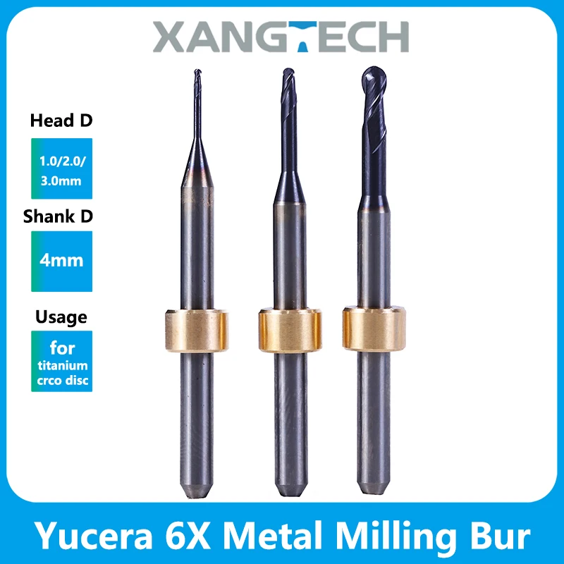 

Yucera 6X металлические фрезы, стоматологические шлифовальные титановые дисковые боры 1,0/2,0/3,0 мм для лаборатории