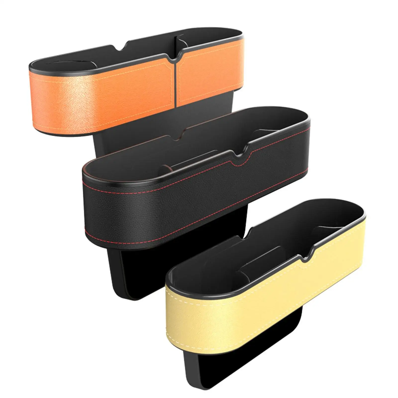 Multifunctional seat Filler Organizer W/Reserved Charging Holes Storage Pockets Front Seat Box for Cards Phones Keys