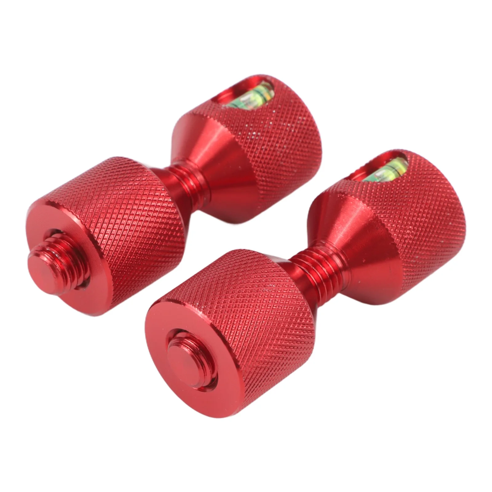 2Pcs 1-1/8in Two Hole Flange Alignment Pins With Built-in Level Red Black Oxide Aluminum For 1/2-14 Inch 150LB Piping Installati