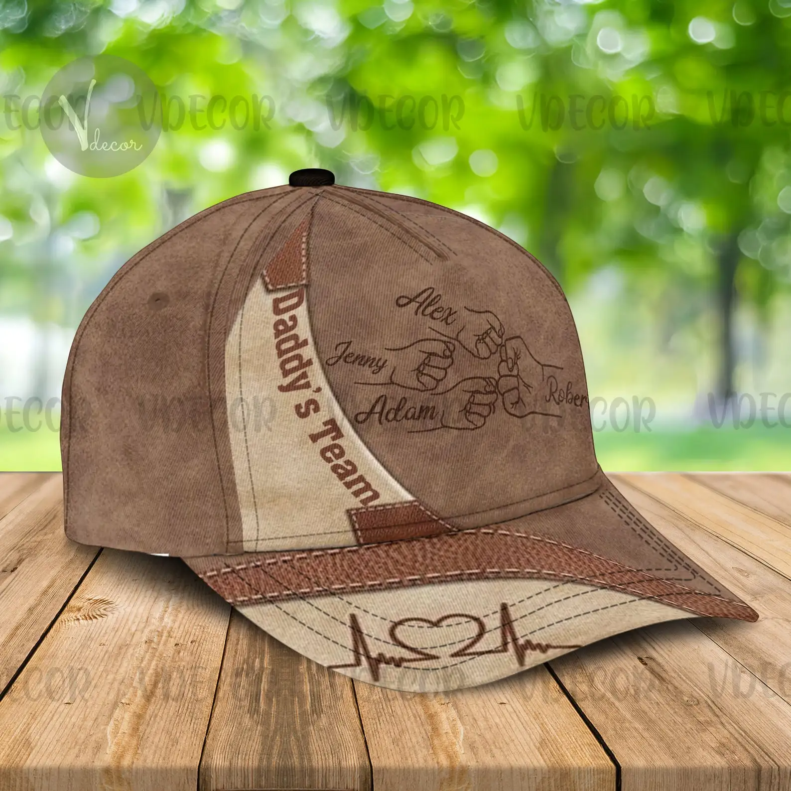 Custom Limited Time Offer, Perfect Father’s Day Gift, Custom Name Classic Cap, Fist Bump Family Hands, Father's Day Gift Ideas,
