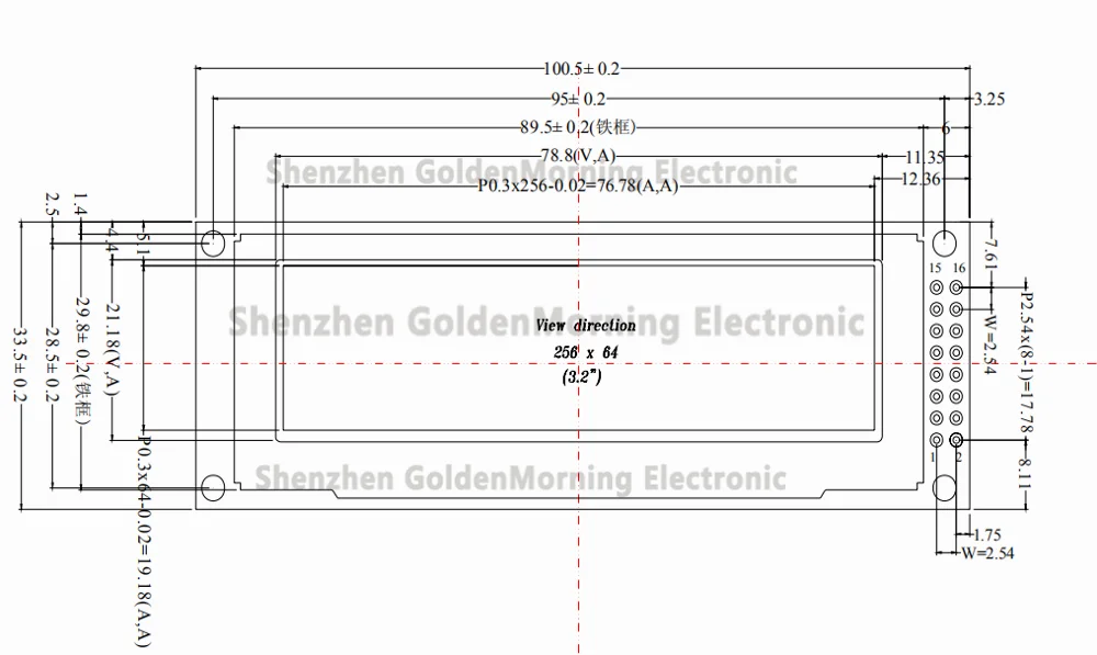 2025 رائجة البيع صغيرة الحجم I2C GME25664-52 SSD1322 256x64 مايكرو 3.12 بوصة OLED وحدة عرض