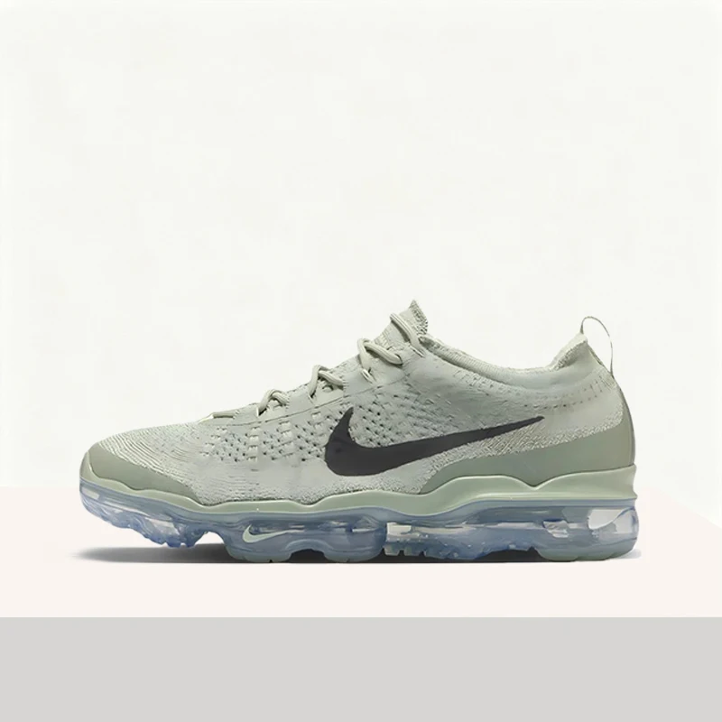 Nike Vapormax Flyknit Zapatillas de estilo de vida de caña baja, cómodas, versátiles y duraderas para hombre en verde y gris DV1678-302