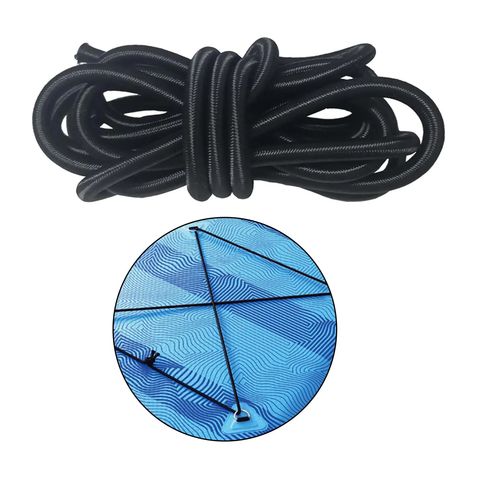 Kayak Elastic Cord Tie Down Paddle Leash Heavy Duty Strong Shock Cord for Kayak Deck Trailer Strap Boat Crafting DIY Projects