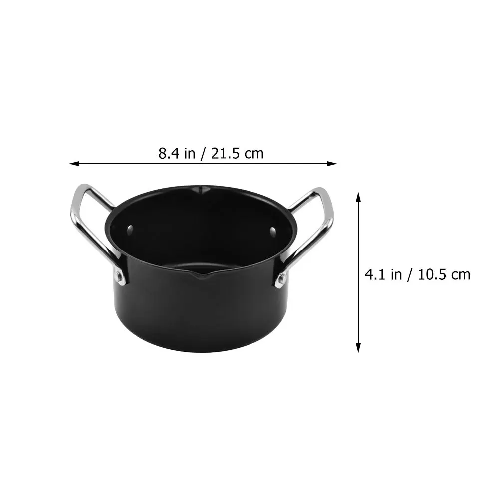 

1Pcs Outdoor Bbq Stew Pot Carbon Steel Thick Non-Stick Heat Resistant Kitchen Saucepan Portable Camping Useful Cookware