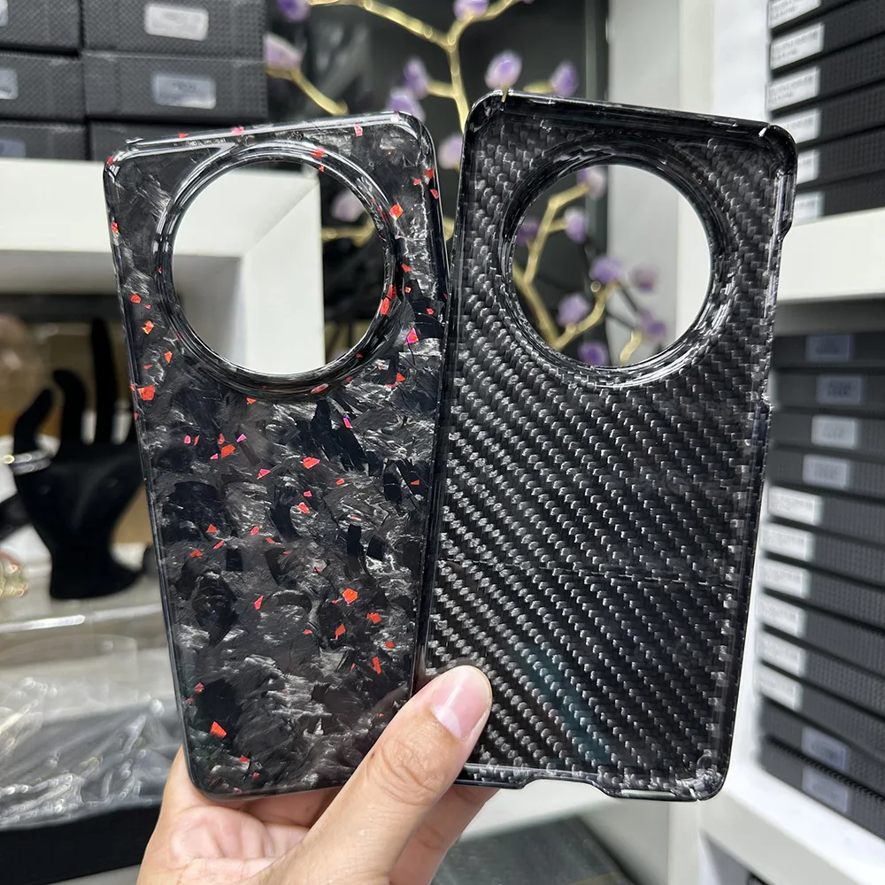 ACC-Carbon Fiber Case for Huawei Mate 60pro, Slim Cover, Durable and SnUgly, Real Carbon Fiber Shell