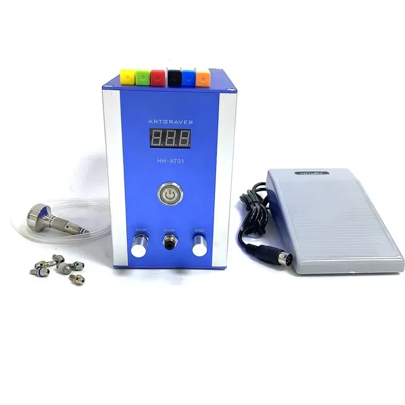 Jewelry Tools Equipment Jewelry Graver Machine Air Compress Free Art Engraver Machine with 7 Knifes