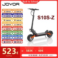 JOYOR S10-S-Z Electric Scooter 1000W*2 Dual Motor 60V 18Ah 60km/h Escooter Foldable Electric Scooters with Shock Absorption