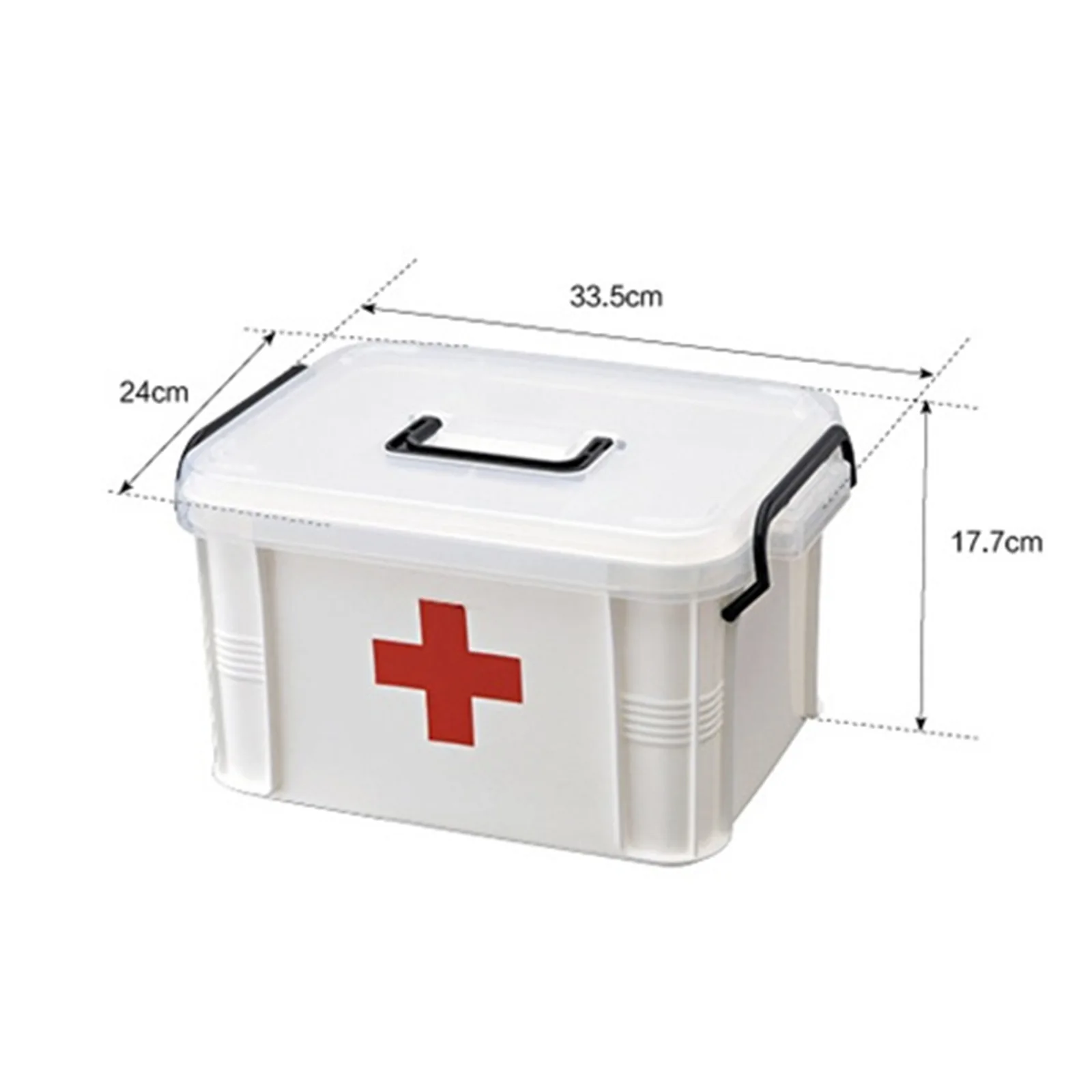 VITCOCO Household Portable Medicine Box with Handle Moisture-proof Compartment Medicine Storage Box Simple Double-layer