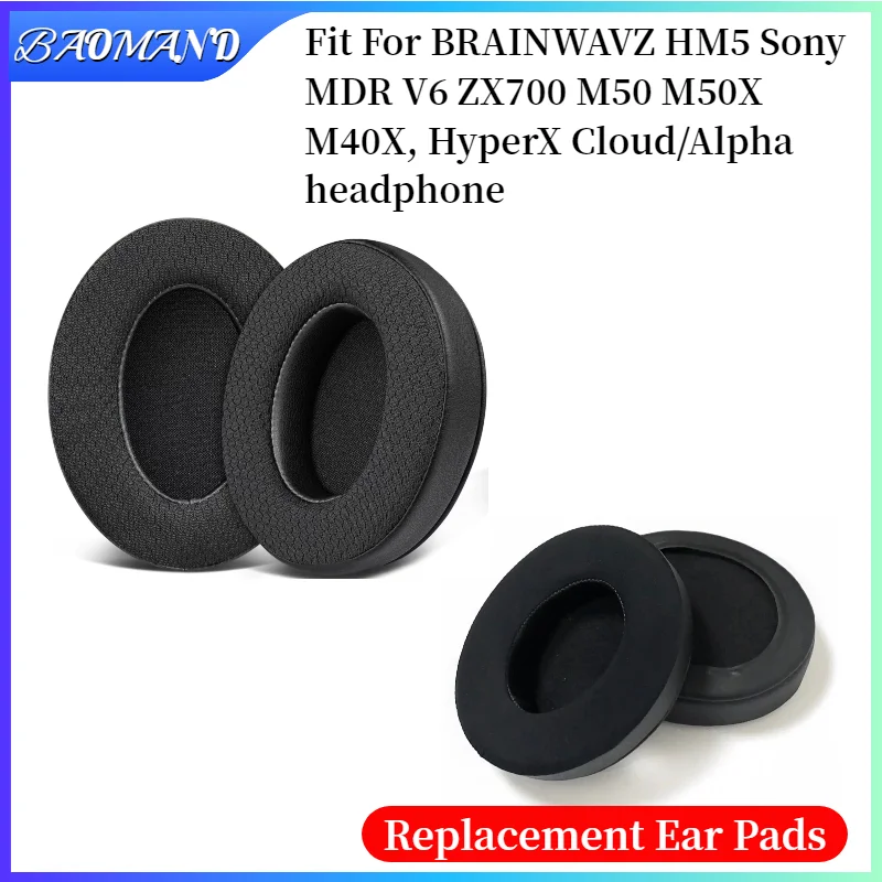 

Soft Foam Earpads Ear Pads For BRAINWAVZ HM5 for Sony MDR V6 ZX700 M50 M50X M40X for HyperX Cloud/Alpha Earmuff Earphone Sleeve