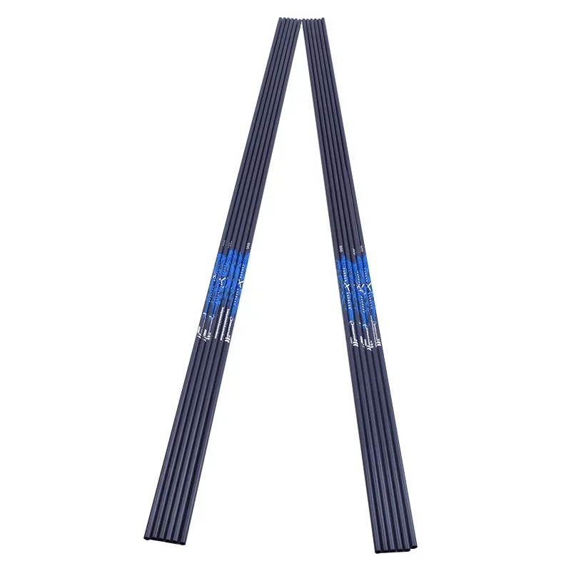 12/24 pièces boulons de tir à l'arc de chasse flèches en carbone pur arbre Spine600-900 ID4.2mm arc 