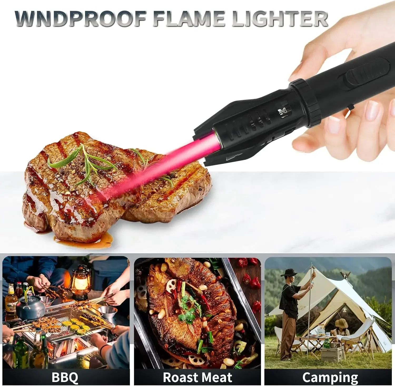 2024 Planet Lightsaber Butane Gas Lighter Metal Outdoor Windproof 360° Use Turbine Torch Jet Lighter Gun BBQ Welding Cigar Tools