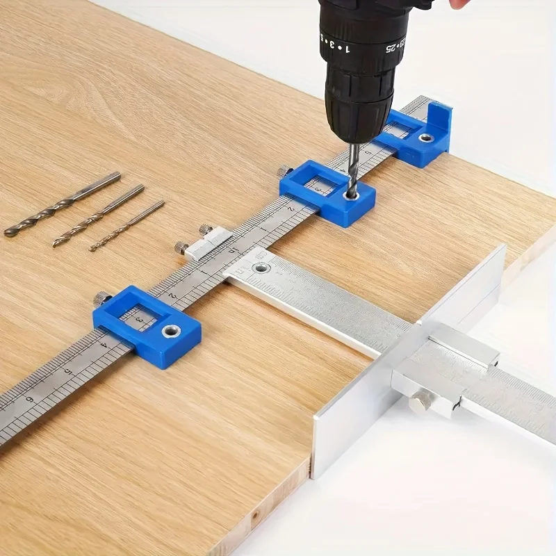 For Precise Drilling,Dowelling and Installation Adjustable Cabinet Hardware Jig Tool - Alignment & Positioning