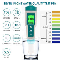 New 7 in 1 PH/TDS/EC/ORP/Salinity /S.G/Temperature Meter C-600 Water Quality Tester for Drinking Water, Aquariums PH Meter SALT