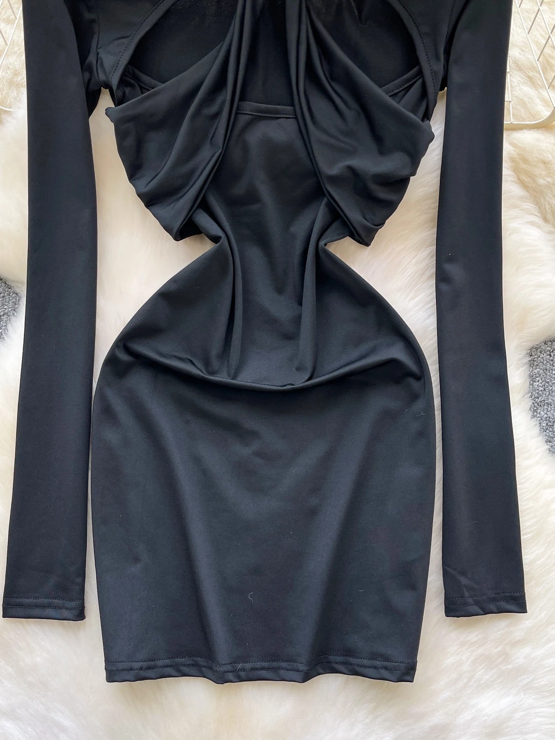 تنورة نسائية طويلة بعقدة Sve دكتور سبايسي جيرل بتصميم مجوف عالي الخصر على شكل حرف a للتنقل من ألياف البوليستر #3