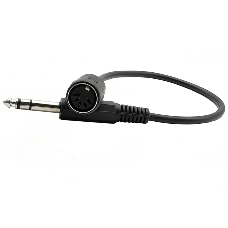 6.35 Audio Plug to MIDI 5-pin Female Adapter Cable Audio Output for Microphone Audio Amplifier DIN 5-pin female 0.3M