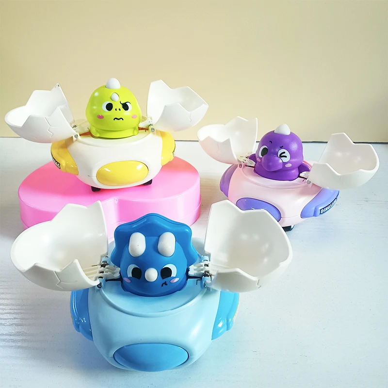 

Cartoon Dinosaur Egg Plastic Bumper Car Impact Deformation Vehicle Classic Toy Kids Interactive Learning Toy Summer Outdoor Toy