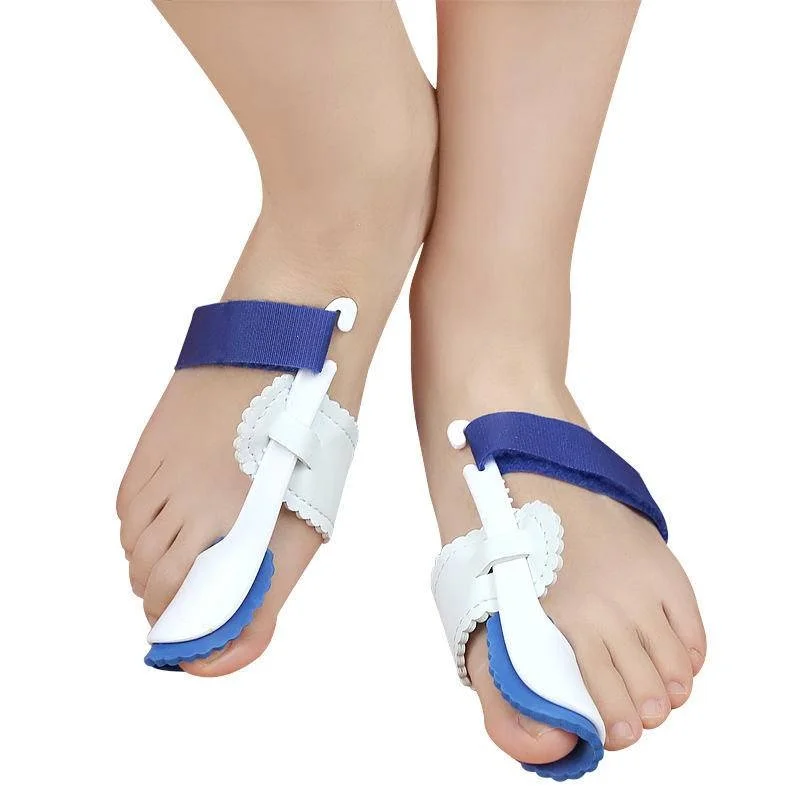 Corrector de juanete, 2 piezas, alisadores de dedo del pie, Corrector de Hallux Valgus, articulación de los dedos grandes, férula de noche ajustable, cubierta protectora