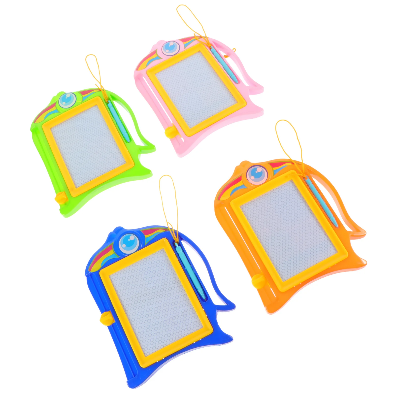 

4Pcs Kids Writing Boards Bright Color Erasable Drawing Pads Skill Development Early Learning Graffiti Boards Drawing Pads