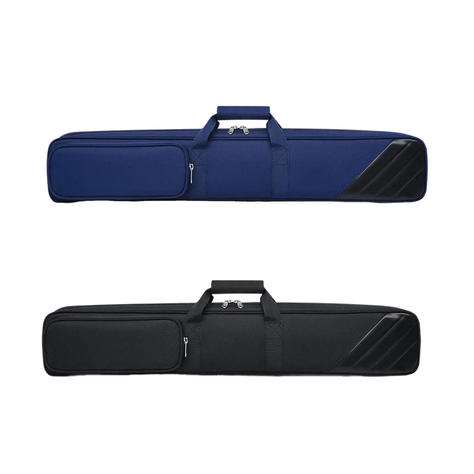 Pool Cue Case Billiard Rod Storage Bag Container 3/4 Snooker Pool Cue Bag with Divider Carrier Compact Pool Cue Pouch