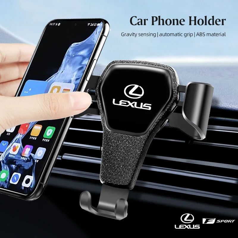 Suporte de Celular Automotivo por Gravidade para Saída de Ar com Tampa de Válvula para GPS - Compatível com Lexus F SPORT ES RX NX LS IS UX LM LX GX L