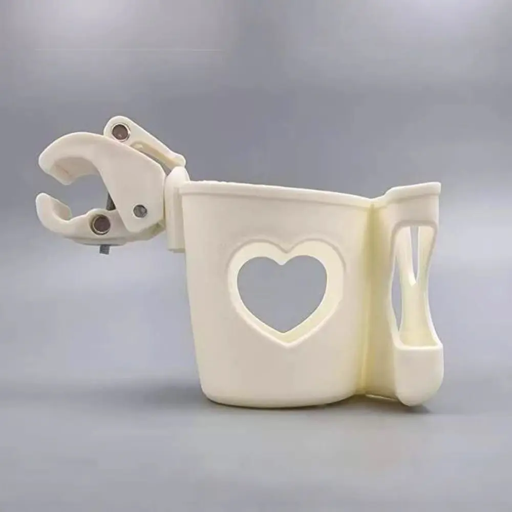 Baby Stroller Water Cup Holder 2-in-1 Baby Pram Milk Bottle Rack Black White Multi-function Mobile Phone Holder