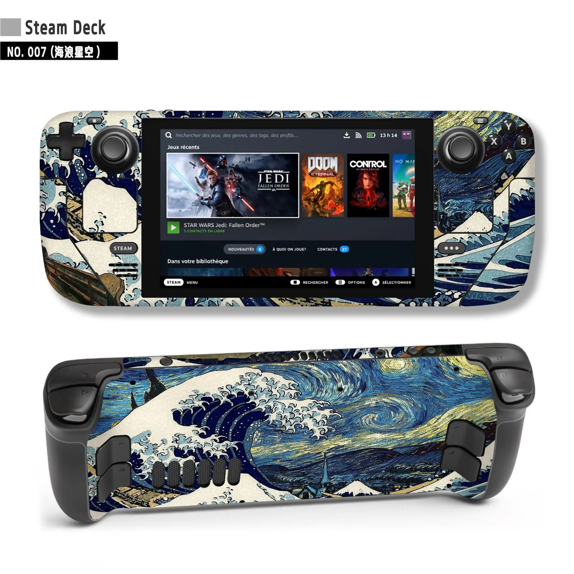 Autocollant de jeu en vinyle pour Console Steam Deck, couverture d'emballage pour Console de Valve