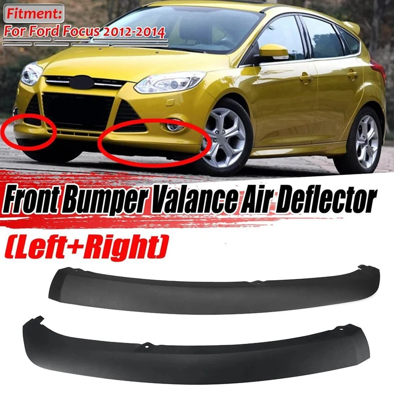 2Pcs Front Bumper Lip Spoiler Air Chin Splitter Lower Valance Panel For Ford Focus 2012-2014 FO1095244C CP9Z17626B