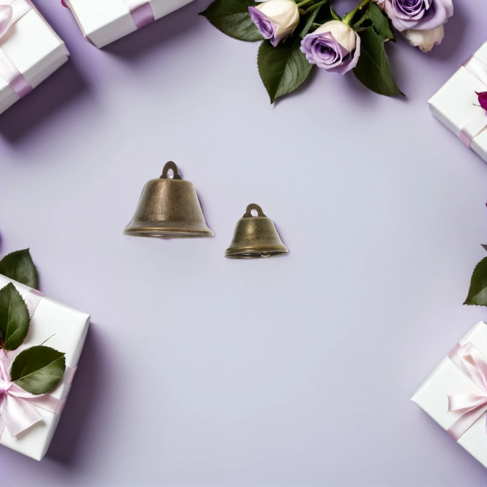 20개 브론즈 미니 벨 빈티지 스타일 DIY 공예품용 벨 크리스마스 트리 장식 풍경종