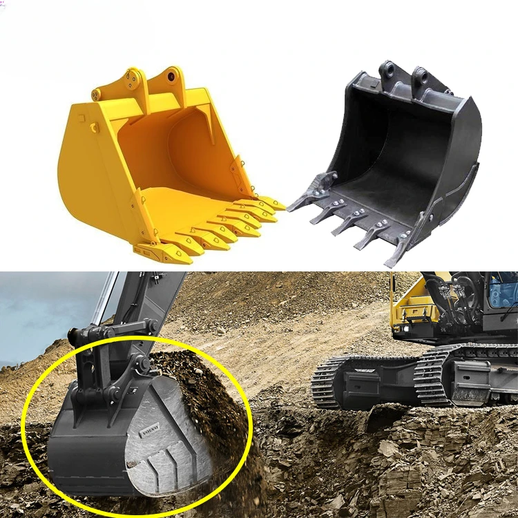 Excavator Bucket Rock Bucket Capacity 0.6m3 1.2 m3 Excavator Engaging Tools Construction Machinery Parts