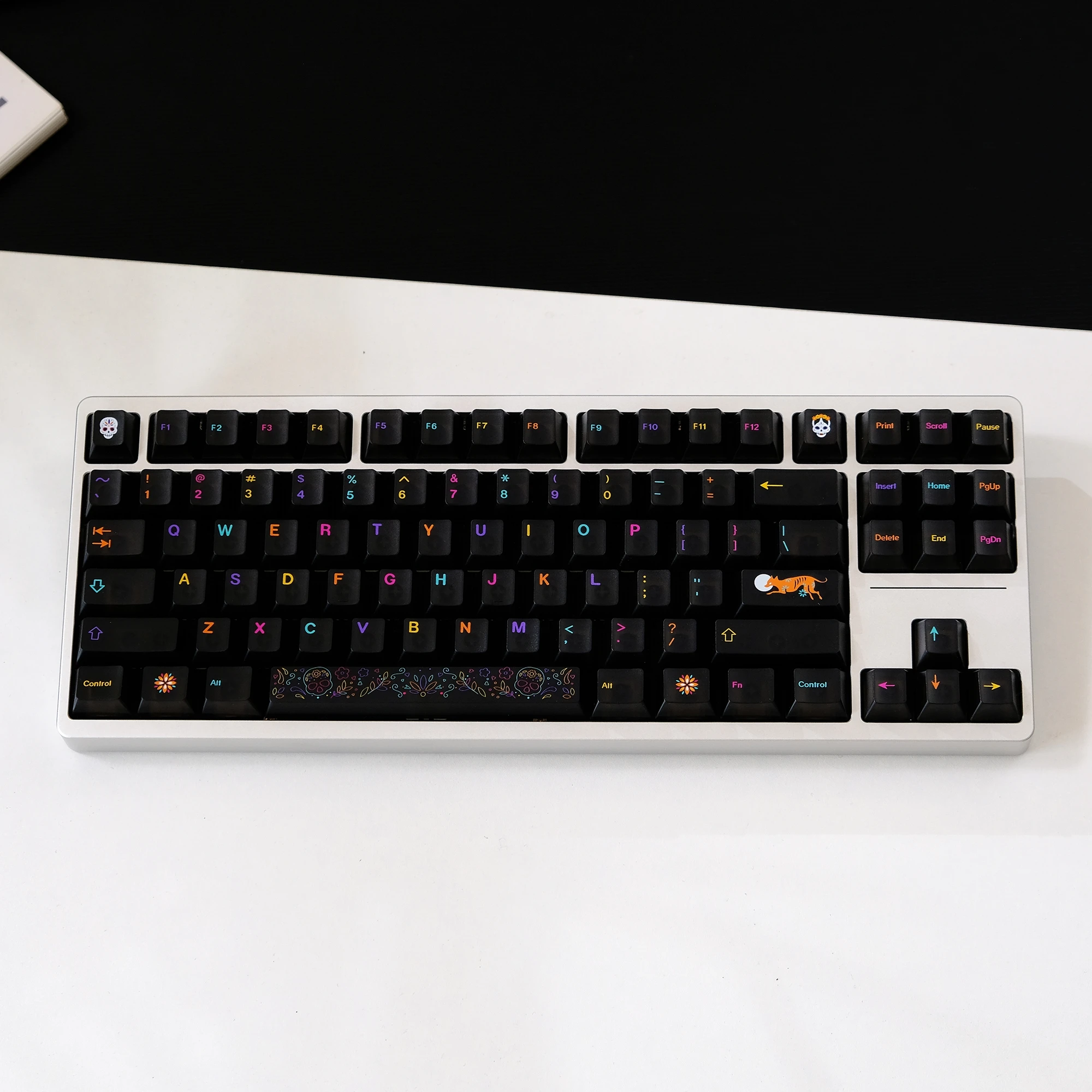 Aifei Underworlds Colorful Keycaps Black Fog Translucent 122 Keys Animal PC UV Print Cherry Mechanical Keyboard Mad 60he 68he