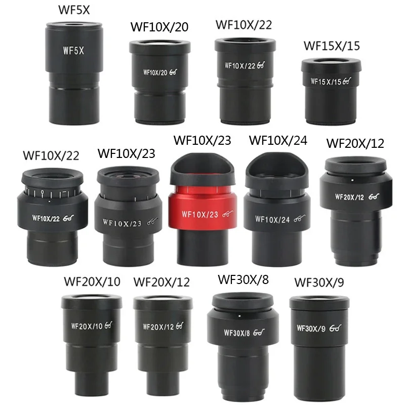 1PCS Stereo Microscope Eyepiece Lens WF5X WF10X WF15X WF20X WF30X 30MM Interface Accessories Wide Angle Lens