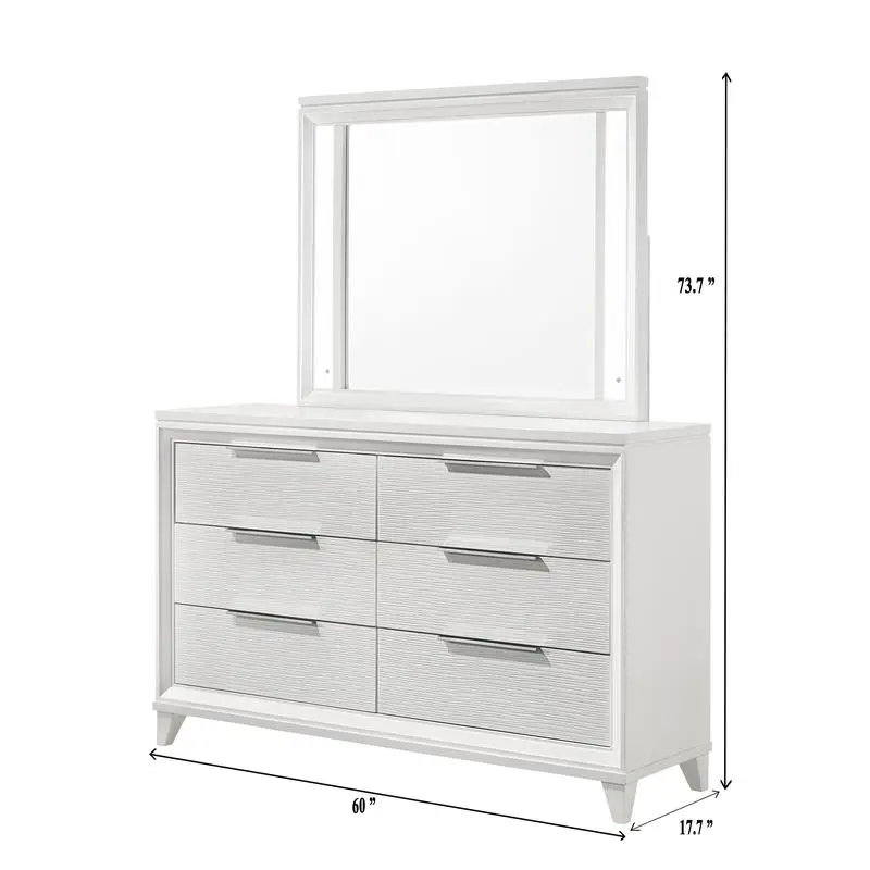 Biała Komoda - Meble w stylu Cressida do przechowywania i organizacji w sypialni, nowoczesny design, stylowy wystrój domu - elegancki schowek