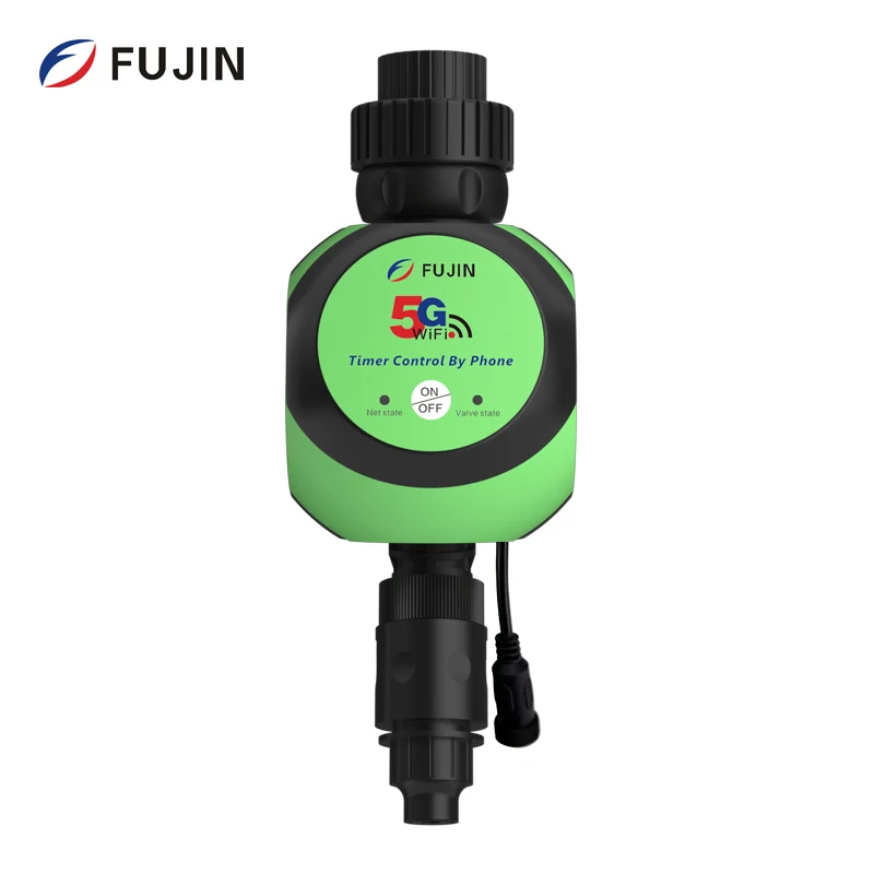 FUJIN 5G WIFI Dual Control Controller Water Timer Sprinkler Timer IP68 Waterproof Garden Irrigation Controller FJK5G002C-R