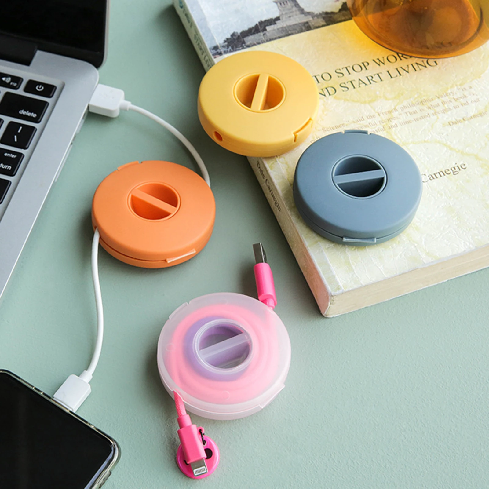 Wire Cable Winder Organizer Portable Travel Charger Cord Holder for Mouse Wire Charger Cable for USB Cable Headset Cord