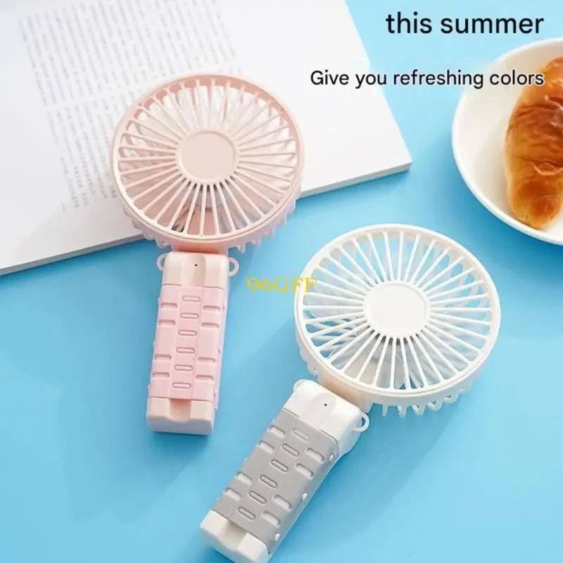 96GF Light Weight Plastic Hanging Neck Small Fan Folding Portable USB Rechargeable Cooling Fan For Travel And Daily Commute