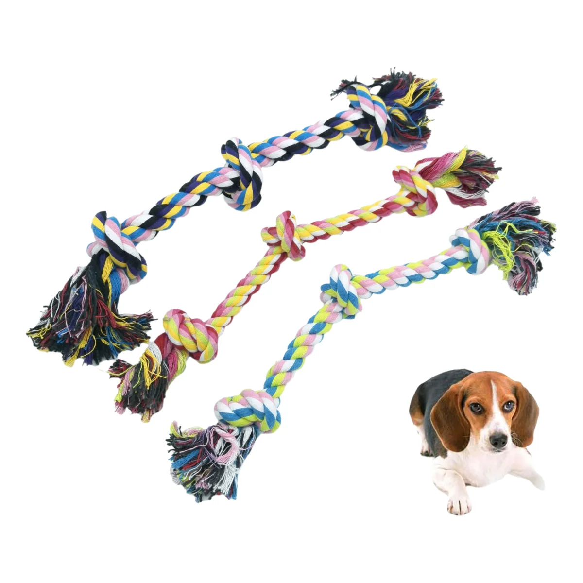 Toys for dog  multicoloureRope 15cm/30cm/40cm  pet supplies Pet Dog Puppy Cotton Chew Knot Puppy Relieving Stuffy Cleaning Teeth