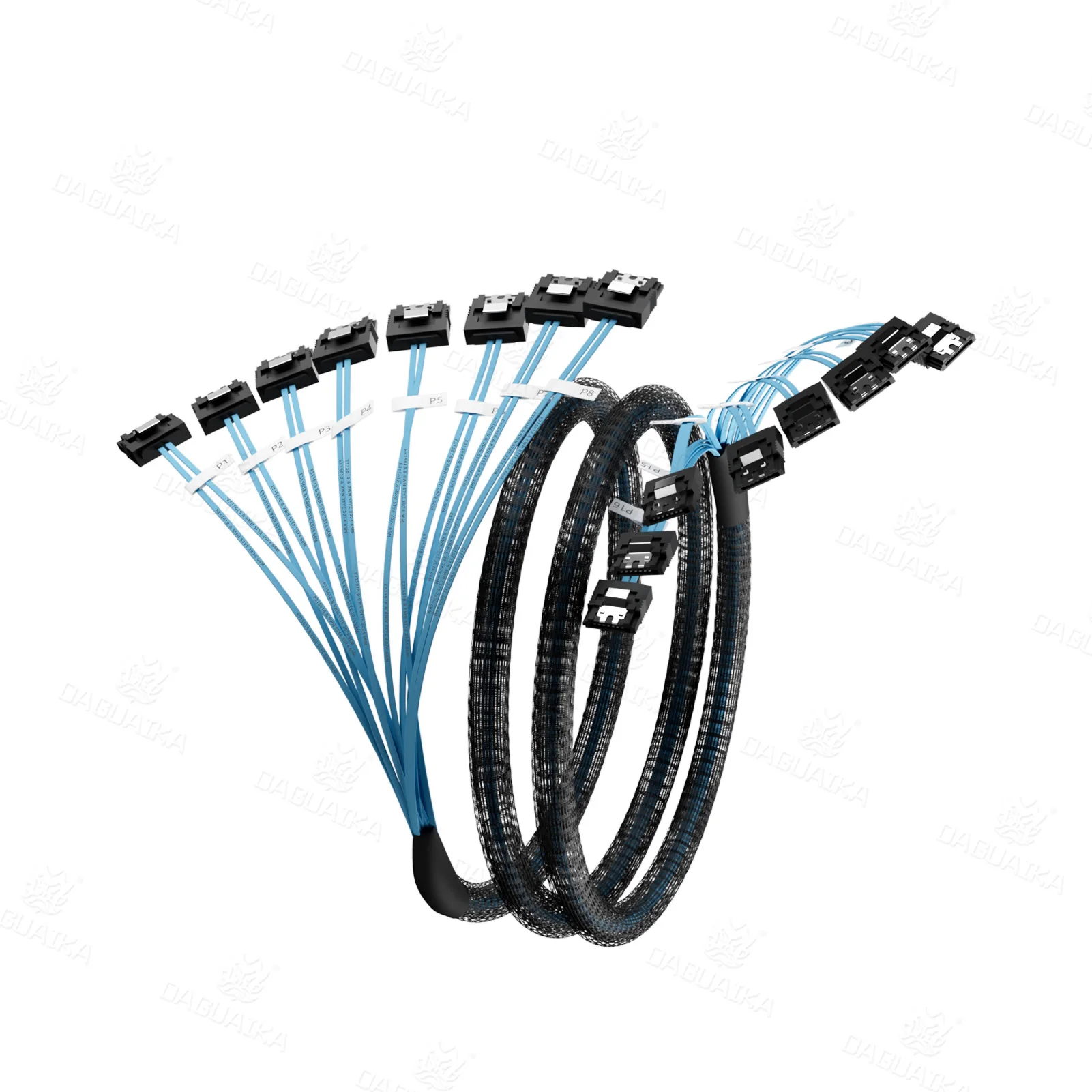 SATA Cable 3.0 Data Line High Speed 6Gbps SAS Cable 4xSATA 7Pin Female To 4xSATA 7Pin Female Cable High Quality For Server