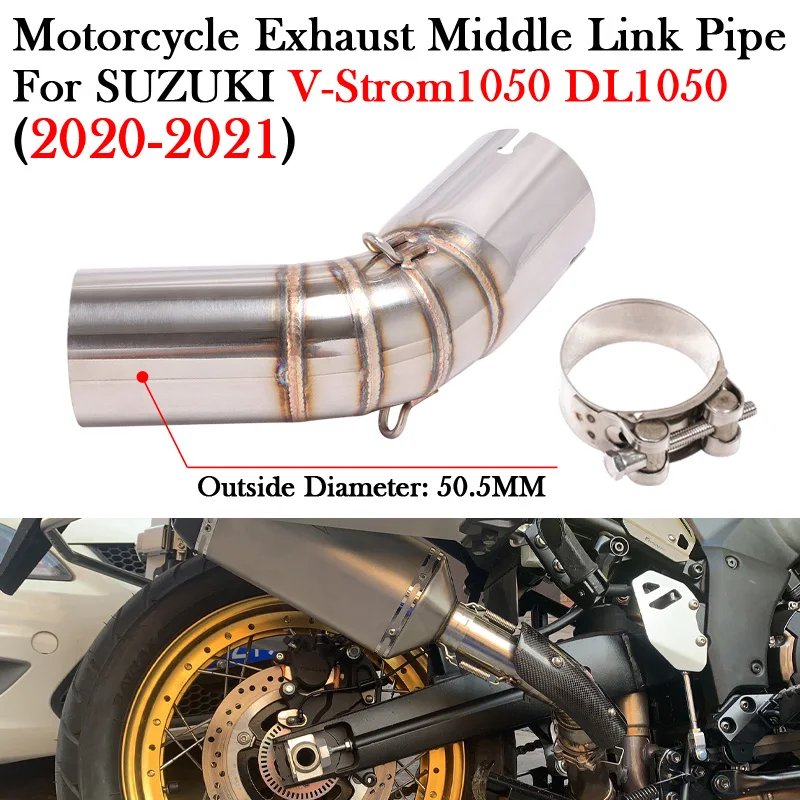 

Slip-On For SUZUKI V-STROM1050 DL1050 V-STROM DL 1050 2020 2021 Motorcycle Exhaust Escape Moto Modify Muffler Middle Link Pipe