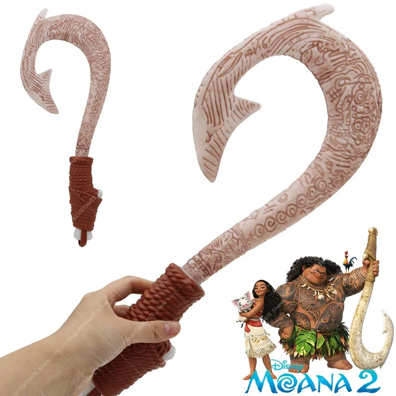 Disney Moana 2 Fish Hook Knife Cosplay Maui Weapon Cute Flashing Light Toy Anime Classic Toys Children Christmas Birthday Gifts